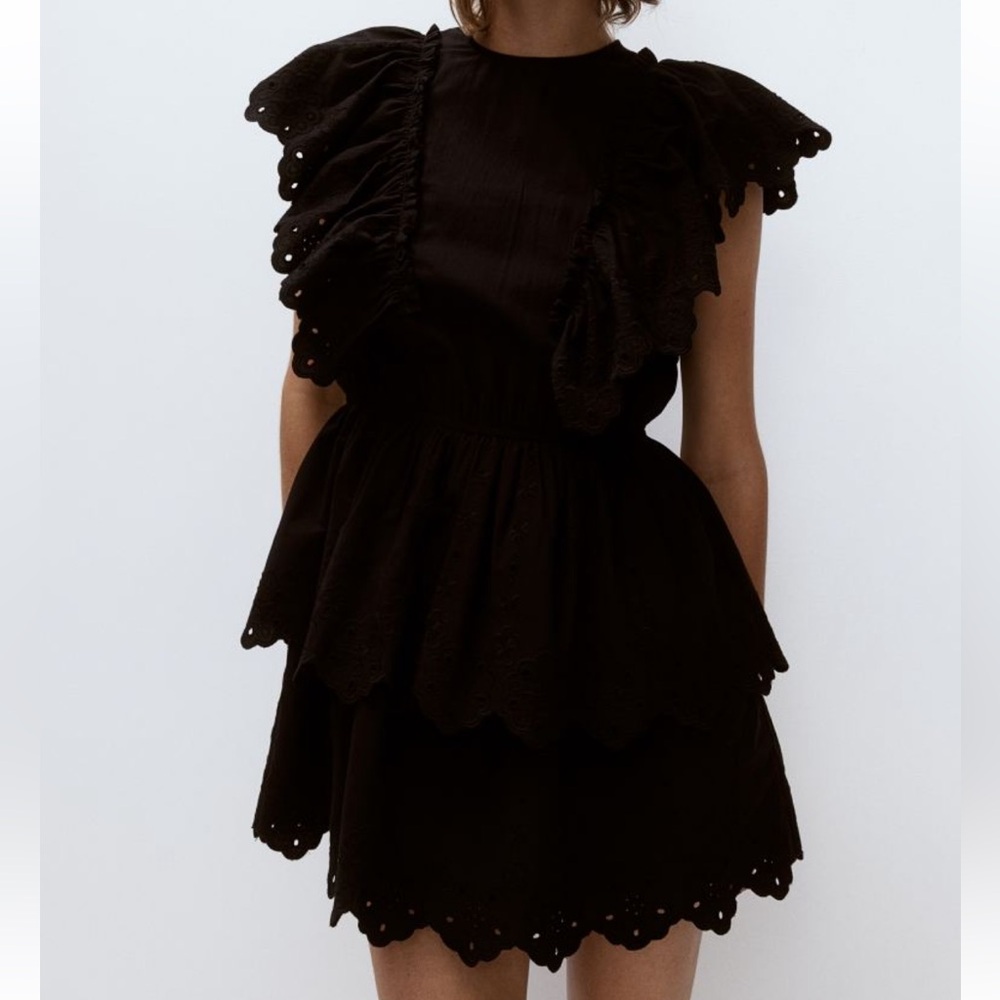 H&M Divided Women’s Flounced Dress Black Size  XS